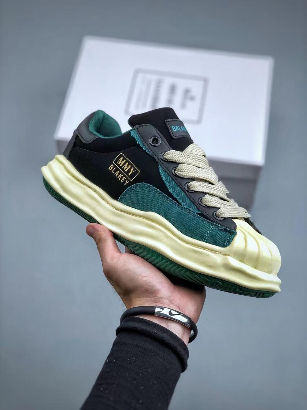 三原康裕溶解鞋刘德华同款mmy刘德华同款复古男女板鞋厚底情侣小白鞋