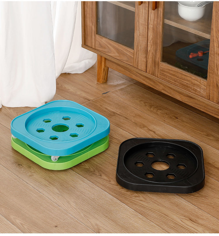 庆国庆厨房煤气瓶底座带轮多功能煤气罐移动托架花瓶水桶置物支架托盘