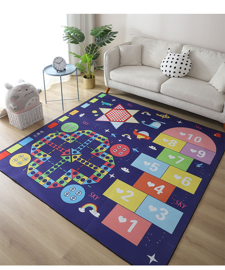 轩弘加厚大号飞行棋地毯幼儿园卡通亲子游戏垫儿童爬行地垫爬爬垫圣诞