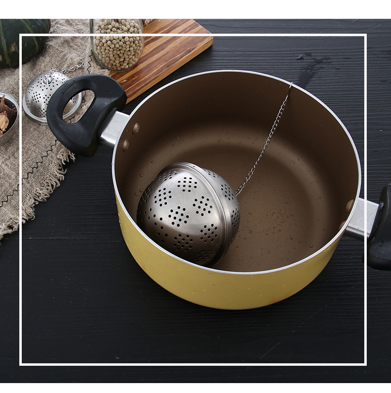 猛仕将调料球不锈钢304调味球泡茶球卤料盒调料包不锈钢卤料包香料滤