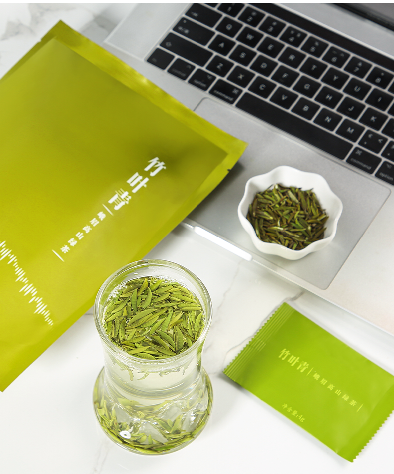 竹叶青茶叶峨眉高山绿茶明前茶芽特级品味自饮袋装100g年货礼