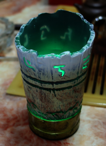 魔兽世界手办模型魔兽世界恶魔古尔丹恶魔之血发光水杯 魔兽环保杯子