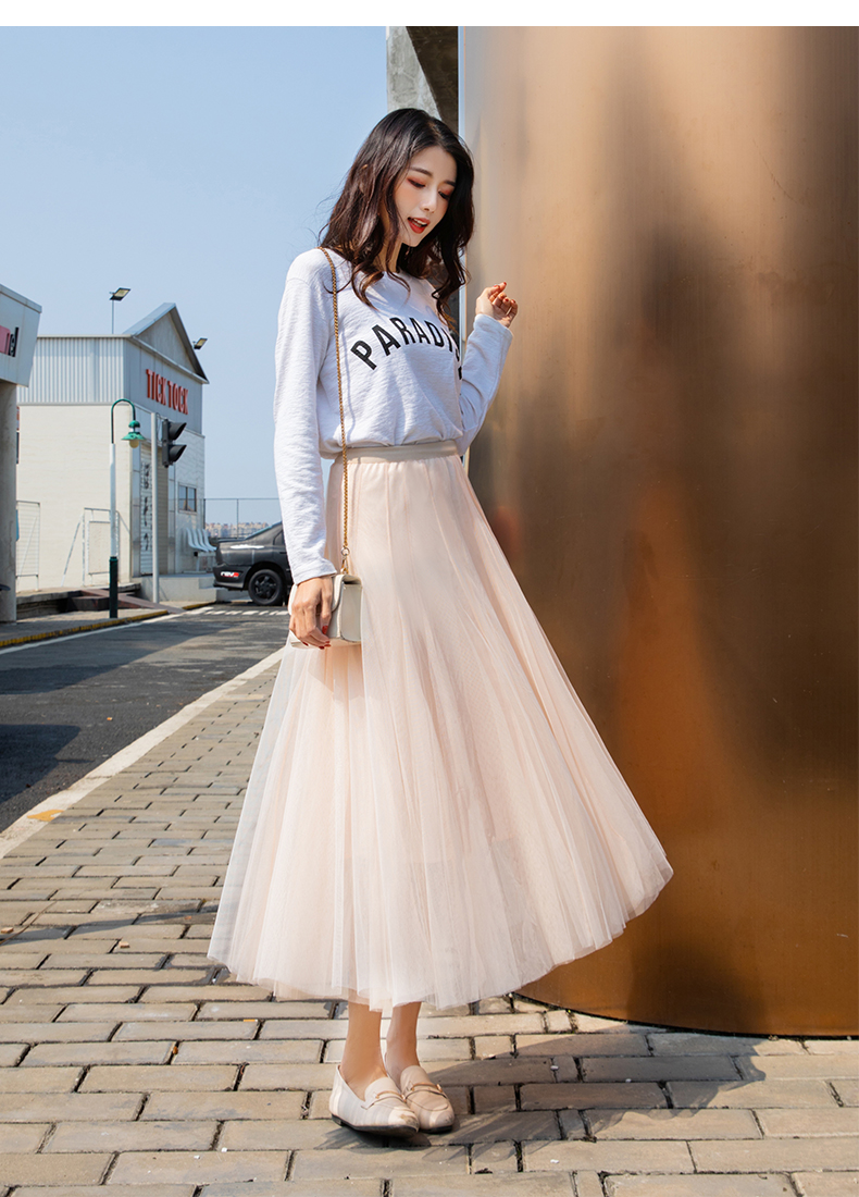 百折裙春秋高腰大码百褶皱女学生沙纱裙半身裙夏冬中长款2020超仙裙子