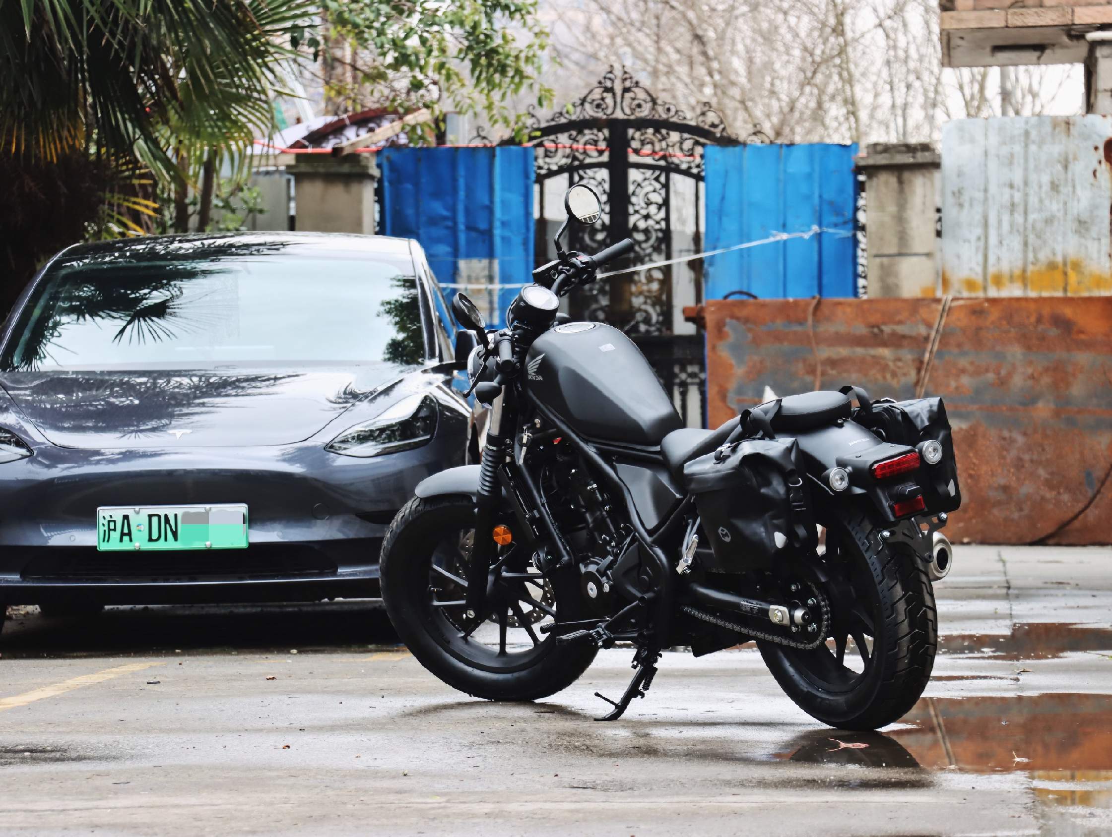 适用于本田cm300侧边包防水包边挂包杂物包大容量手提单肩包黑色左边