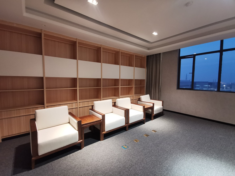 格灿新中式贵宾区接待室会议沙发茶几组合新中式vip商务单人沙发椅