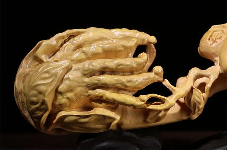 居舍木雕乐清黄杨木雕佛手如意中式摆件家居饰品实木雕刻工艺装饰多子