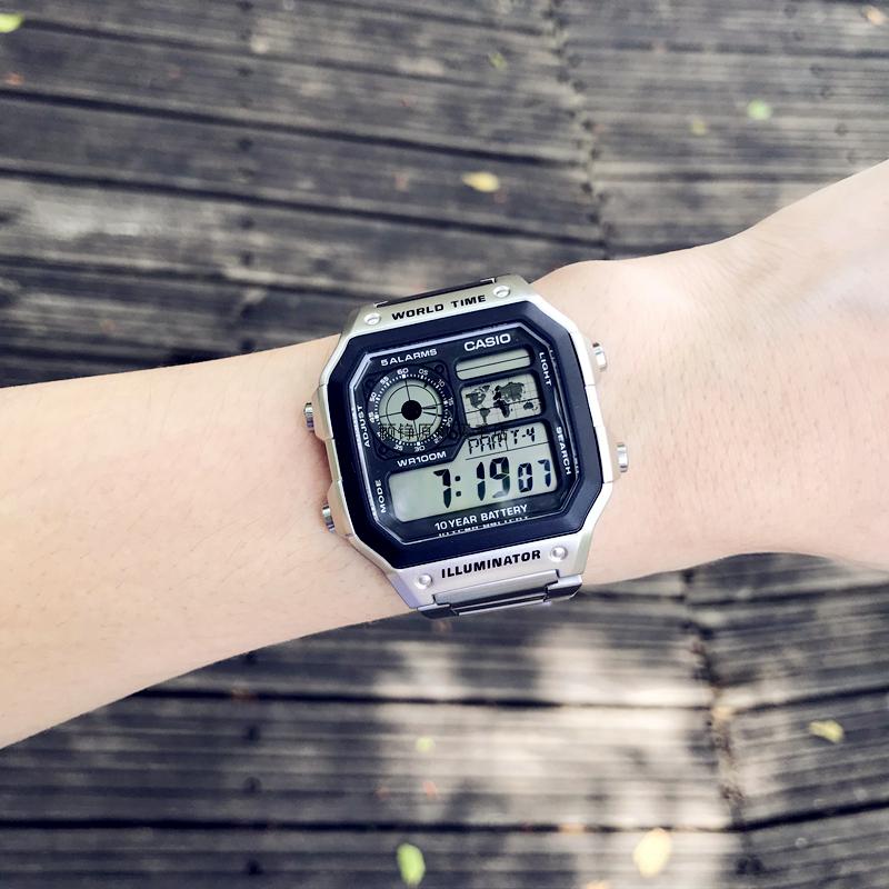 卡西欧casio卡西欧casio小方表小方块a158wa1f91wla670电子手表男女小