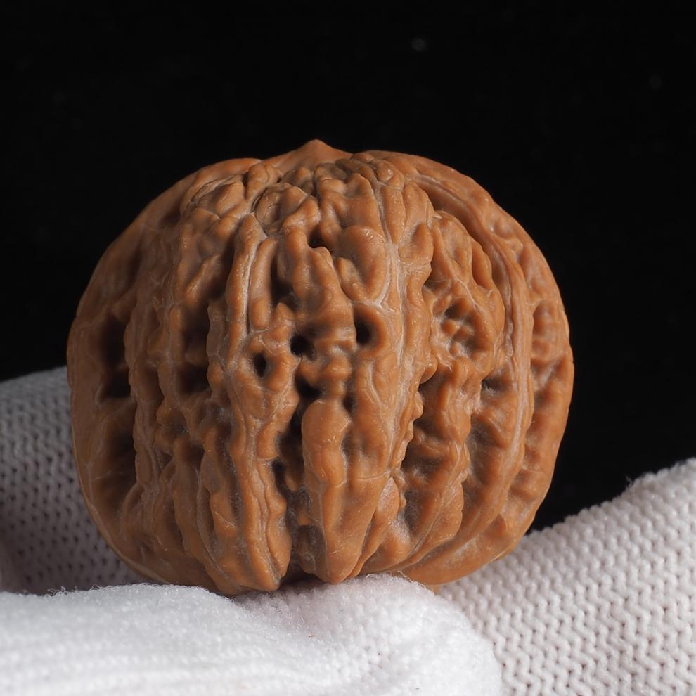 檀福匠文玩核桃四座楼狮子头平谷山地果野文玩核桃手把件麻核桃古玩35