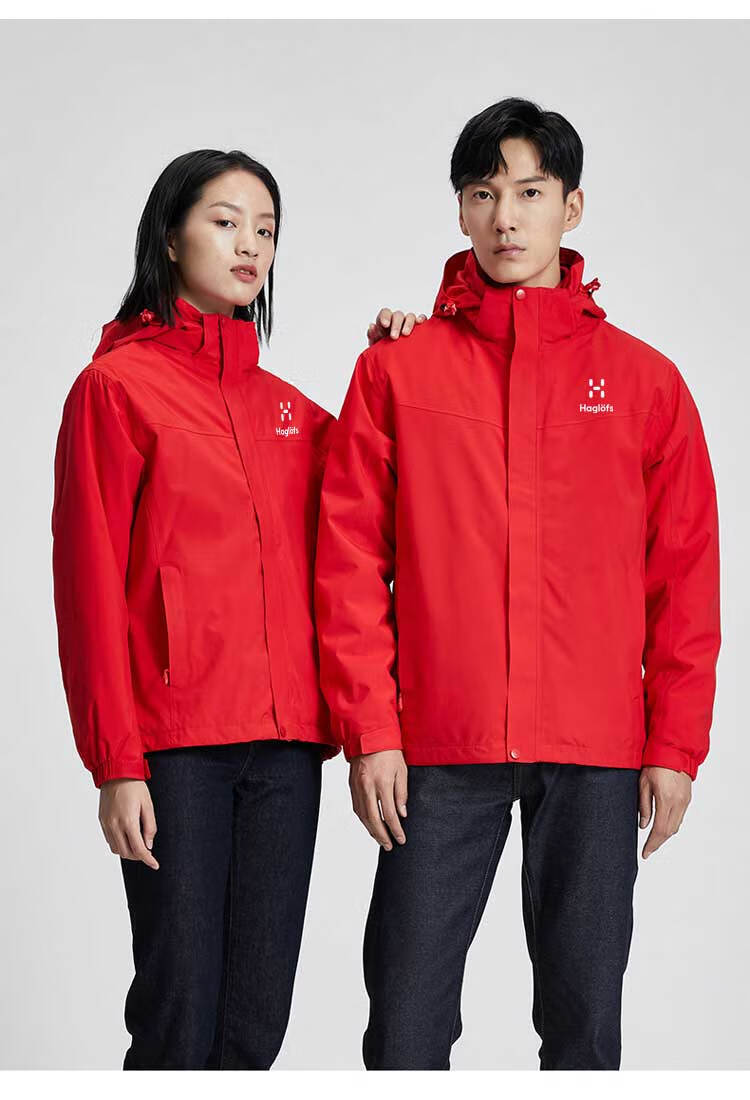 【秋冬上新】火柴棍户外冲锋衣男女款三合一潮牌防风登山服可拆卸加绒