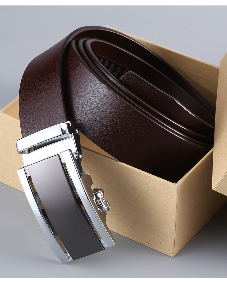 欧凡迪加长皮带男真皮自动扣牛皮胖子大码西裤腰带黑肥佬潮长150cm好