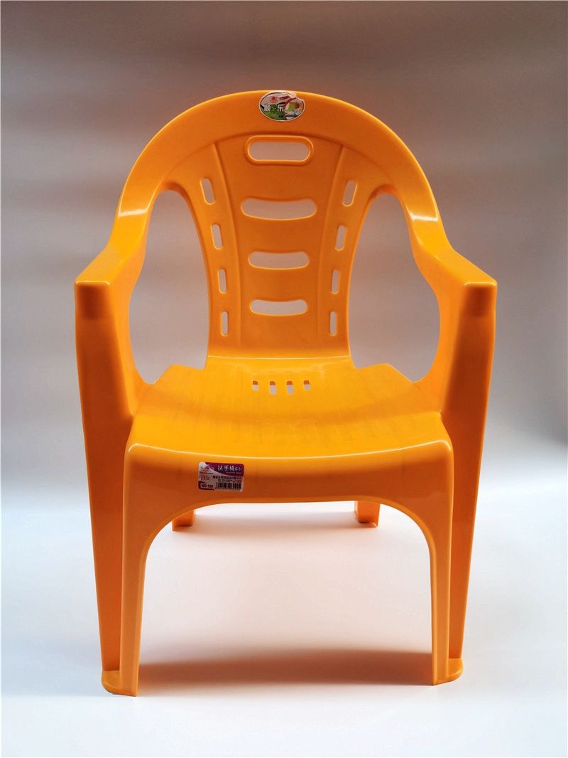 塑料加厚靠背扶手椅子塑胶凳子椅子塑胶扶手椅大排档烧烤椅子 加厚