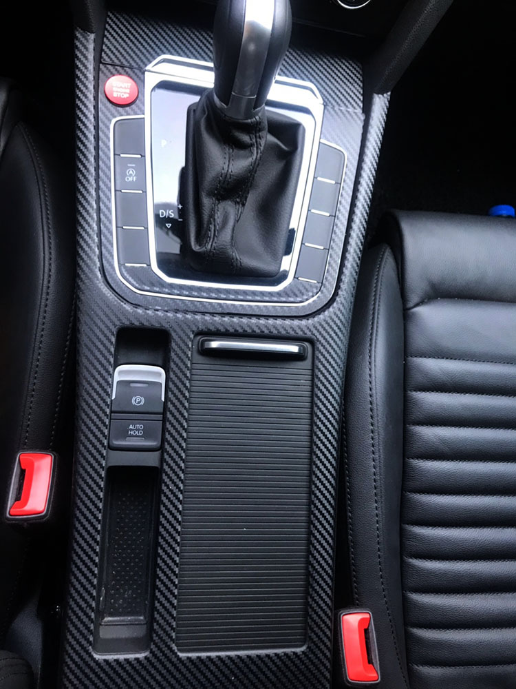 大众迈腾b8中控贴膜装饰碳纤维贴纸b8l内饰桃木改装车内用品配件5d碳