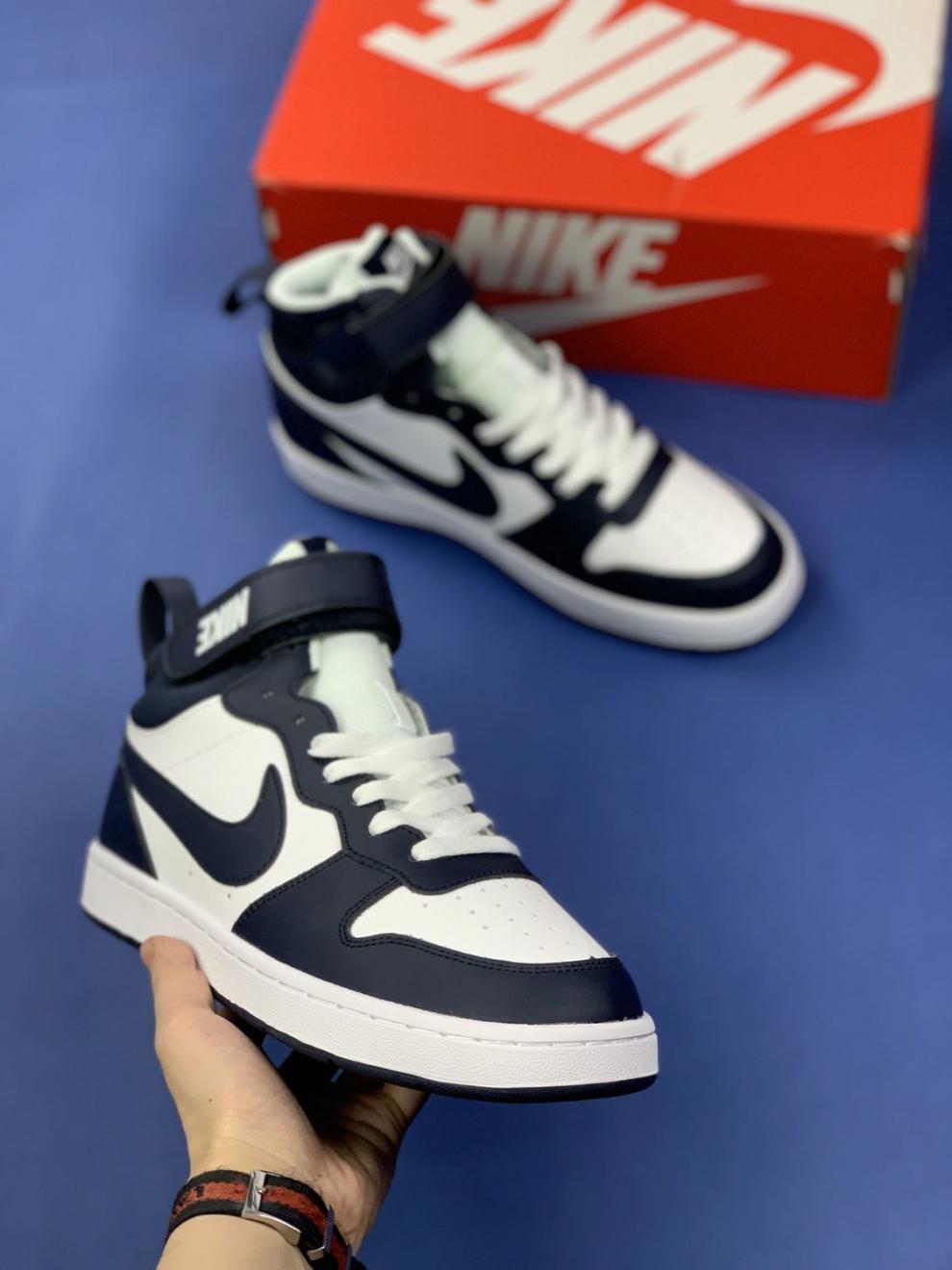 耐克旗舰官方同款纯原court mid 蓝白小黑曜石 中帮耐磨透气时尚百搭