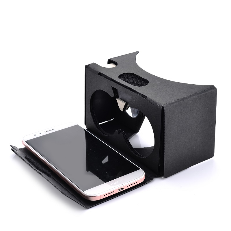 适用谷歌cardboard vr眼镜纸盒款头戴式3d虚拟现实魔镜手机专用纸质vr