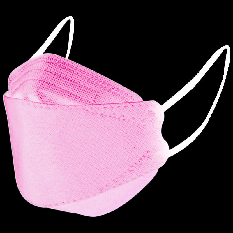 包装94国产韩版民用四层防护含熔喷布防飞沫病防粉尘口罩 粉色【新款