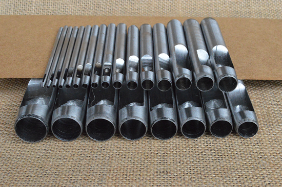 皮革冲孔皮料开孔皮带打孔器冲子空心开孔工具1-20毫米圆孔圆冲mm 1