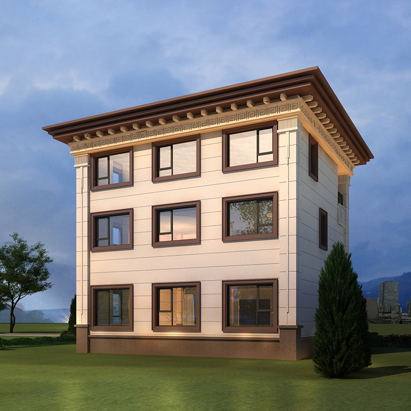 匠墅居农村自建房设计图三层新中式全套建房施工图别墅设计图纸