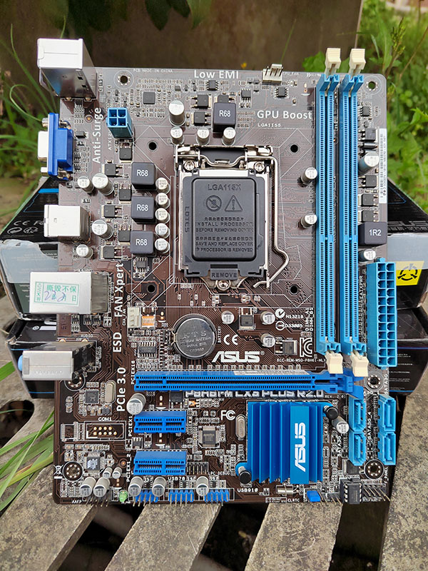 充新asus/华硕h61m-e -k p8h61集显小板 1155针 ddr3支持22nm 蓝色