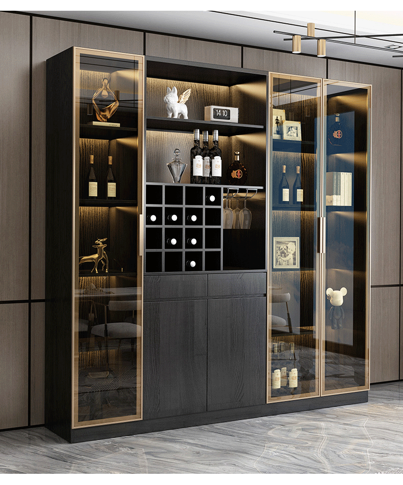 定做柜子玻璃门加装 极简铝框窄边钢化玻璃门推拉门衣柜酒柜衣帽间