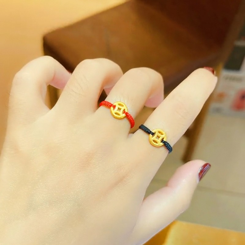 铜钱戒指红绳款【默认发6#,其他戒指号请留言