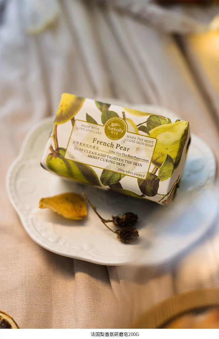 法式天然香皂韩宝莉研磨香水氛手工肥皂200g洗脸花香沐浴身洗澡留香皂