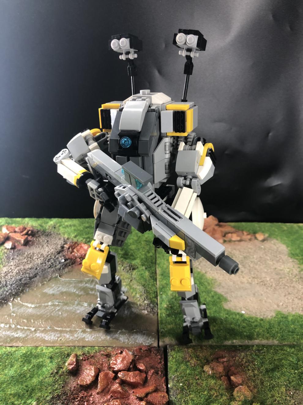 泰坦陨落2周边柒彩创意moc泰坦陨落bt7274主角机载人机甲moc模型拼装