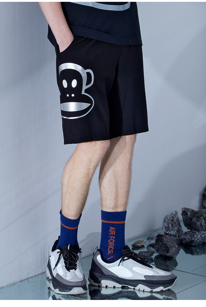 paul frank/大嘴猴 裤子男夏季宽松休闲短裤运动五分裤 pfcsp212845m