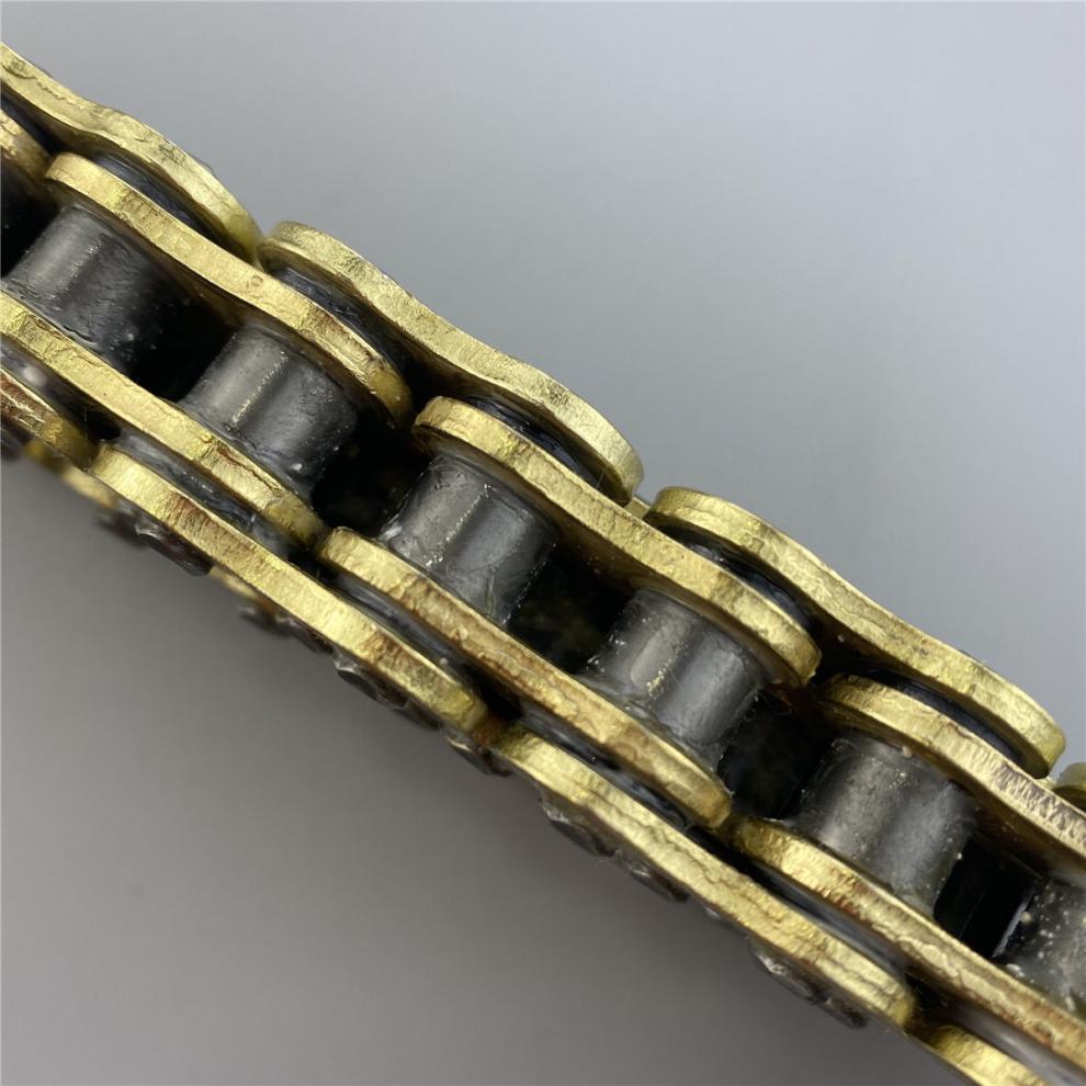 金色油封静音链条428520525地平线越野车428加厚高端油封链条108节