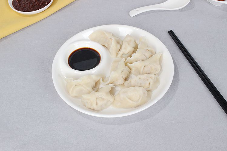 饺子盘带醋碟饺子盘带醋碟陶瓷创意家用水饺盘子菜盘饭店餐具饭盘欧式