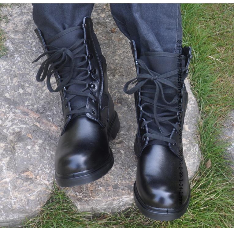 夏季透气轻06伞兵飞行靴男作战靴正品空降兵战术靴子06伞靴二层牛皮轻