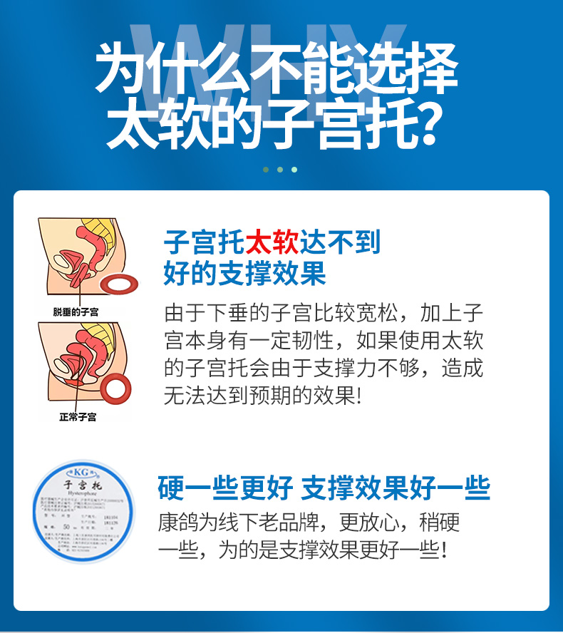 上海康鸽kg子宫下垂托环中老年人医用硅胶产后子宫脱落脱垂托宫颈