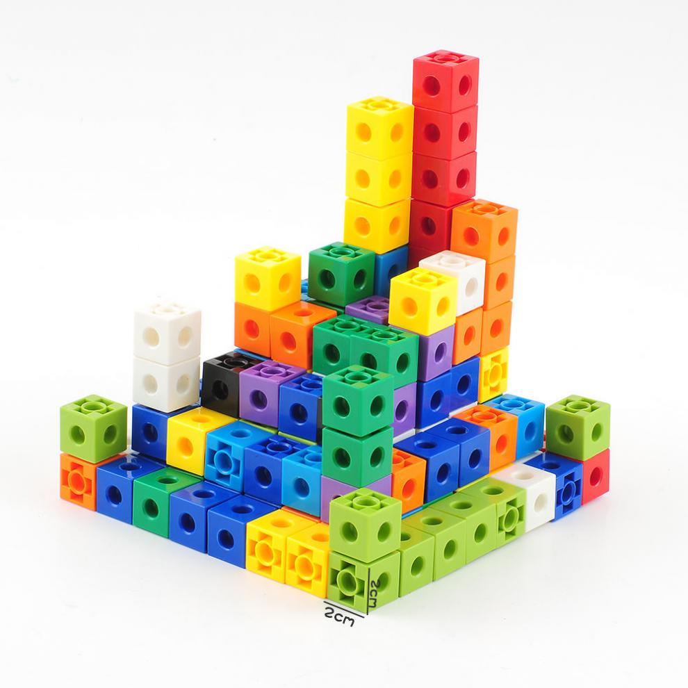 儿童拼装玩具正方体六面方块积木蒙氏数学教具3-6岁