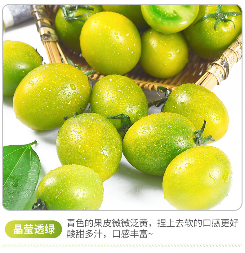 顺丰快递绿色圣女果青皮玉玲珑绿千禧番茄水果应季水果小西红柿子5斤