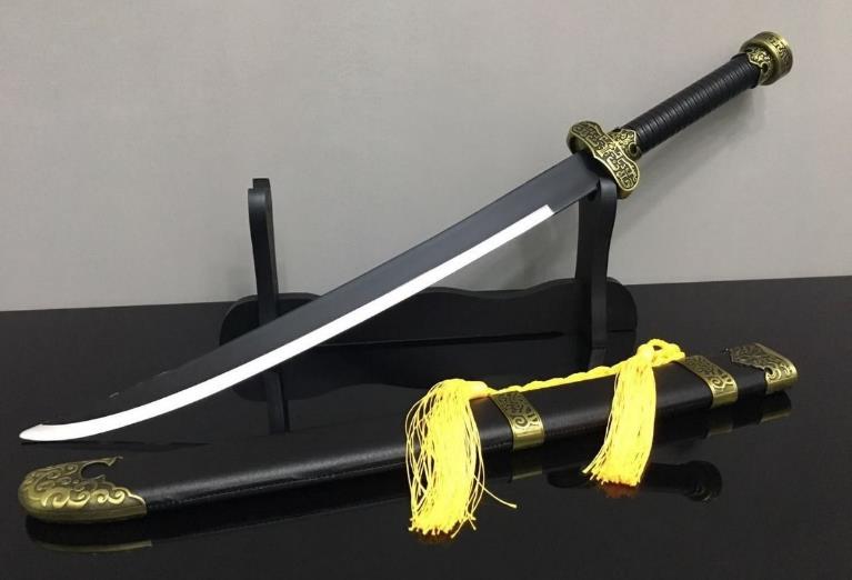 喜幕德黑金古刀唐横刀剑王古刀绣春刀一体锰钢刀剑宝剑冷未开 精灵王