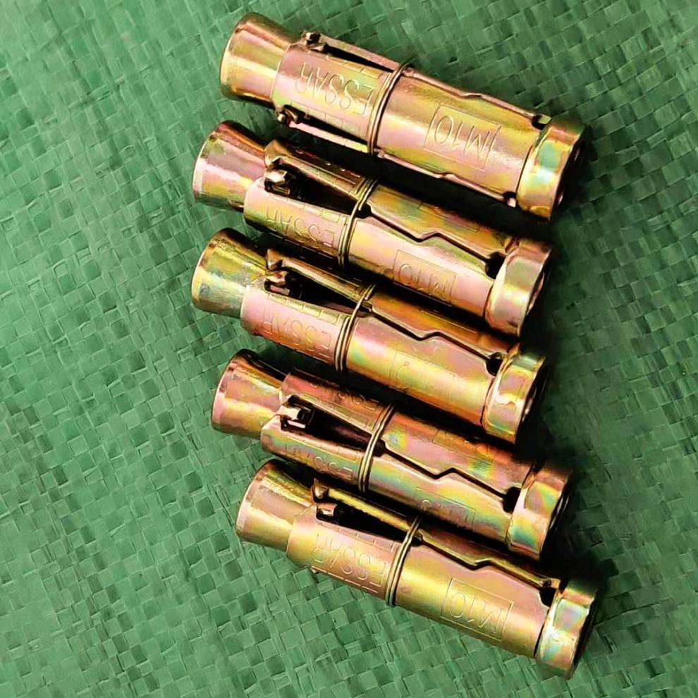 国标三片式膨胀螺丝三片壁虎膨胀螺栓拉爆膨胀管套装 m6三片壁虎胀管(