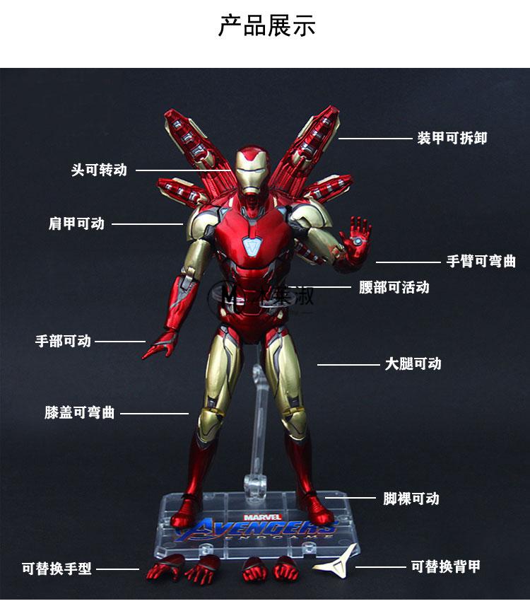 万代bandai中动复仇者联盟4漫威钢铁侠mk385模型蜘蛛侠玩具生日礼物