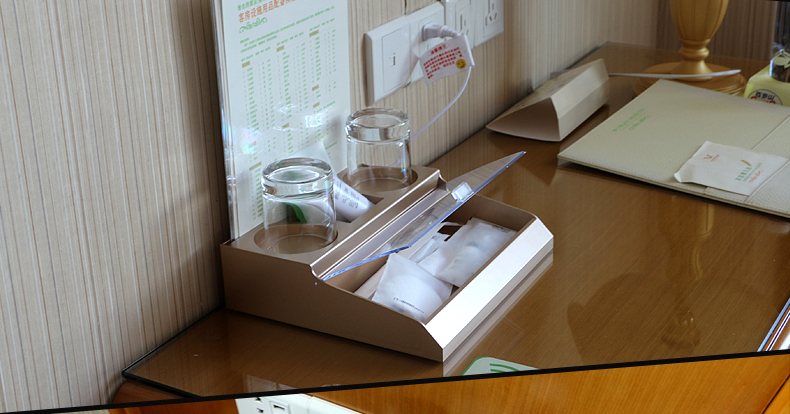 酒店客房收纳盒宾馆牙具盒卫生间一次性洗漱用品盒子洗手间毛巾托盘