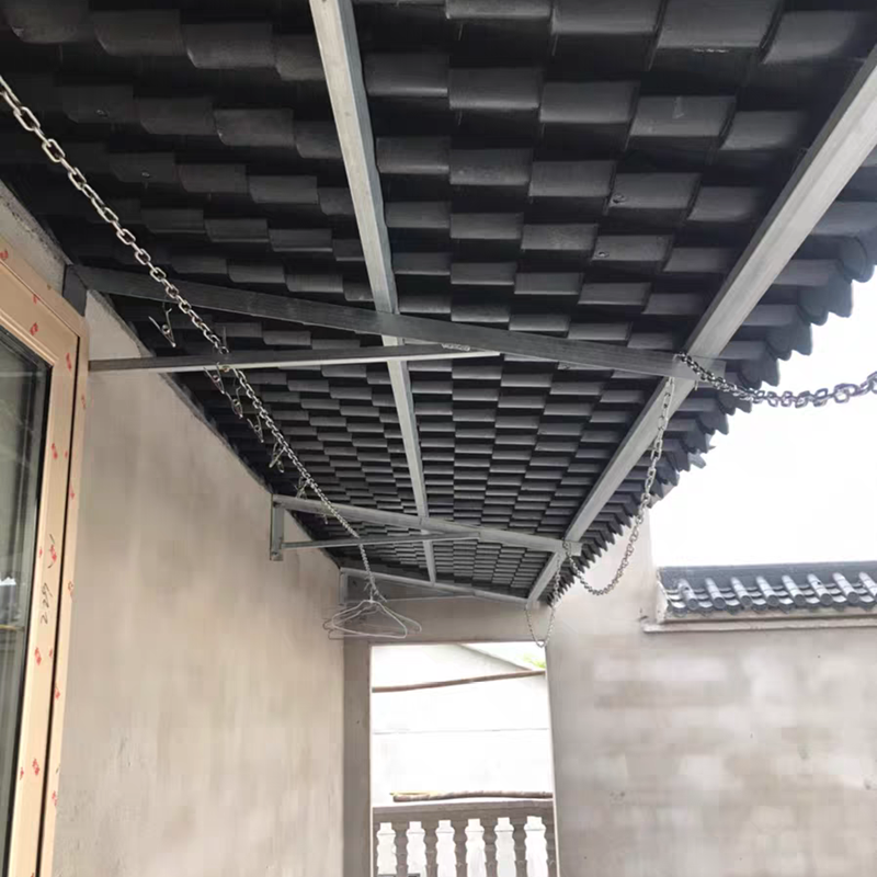 定制加厚角铁支架80度雨棚斜三角架托架阳台水雨挡镀锌定做 3*3热镀锌