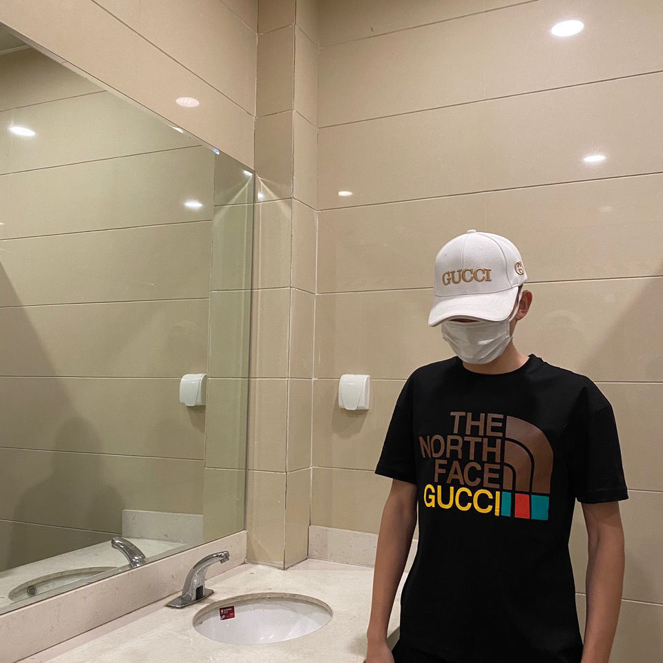 春夏新款21年短袖男网红ins北脸上衣精神小伙显瘦北脸t恤上衣 北脸灰