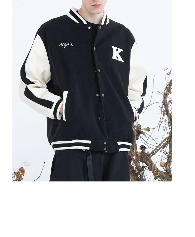 killwinner虚拟现实k字刺绣棒球服春季新款夹克宽松外套