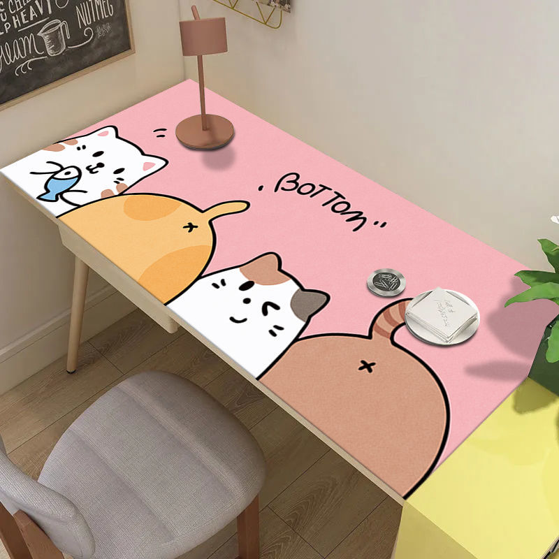 冬季加热桌垫书桌垫学生课桌可爱卡通垫子办公桌垫可自由裁剪zd05粉色
