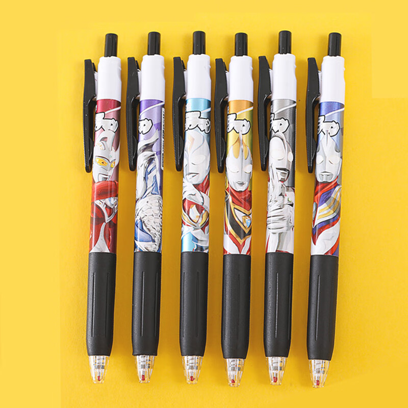 奥特曼圆珠笔小学生奥特曼笔泽塔迪迦男孩中性笔按动式赛罗圆珠笔ins