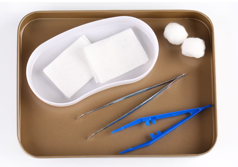 晨业换包医用无菌使用伤口清创护理缝合包含棉球镊子纱布1个换药包