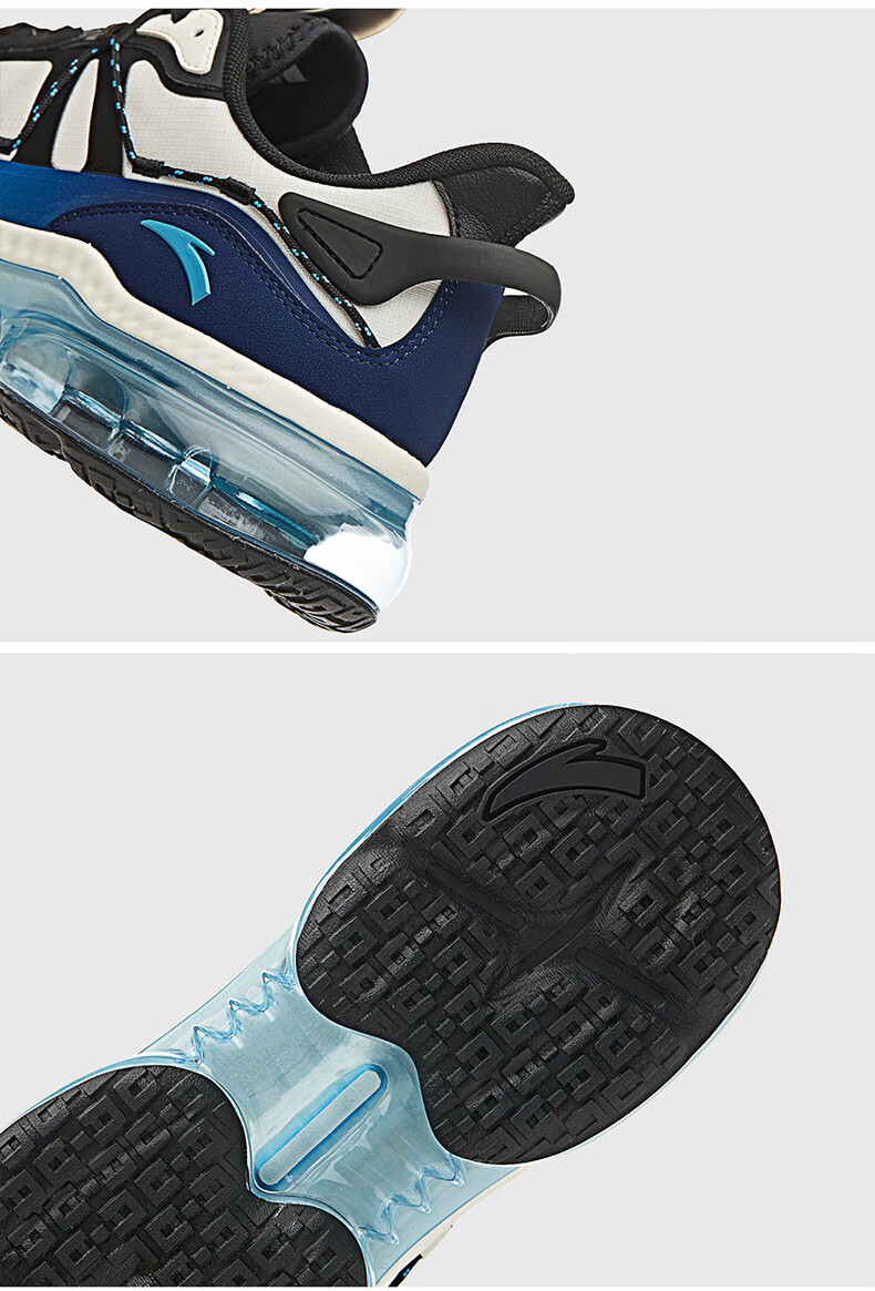 二链下架安踏全掌气垫鞋男跑步鞋2020新款减震防滑气垫运动鞋男冰锥绿