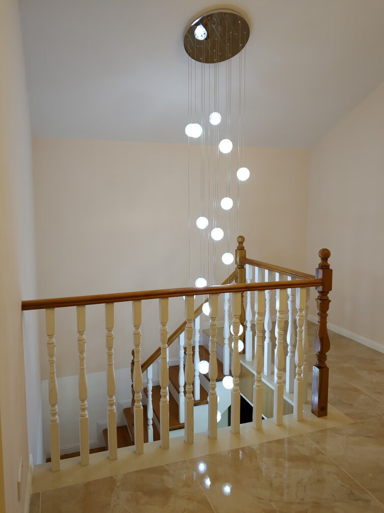 岩元复式楼楼梯长吊灯挑高中空跃层客厅吊灯旋转楼梯吊灯创意个性吊灯