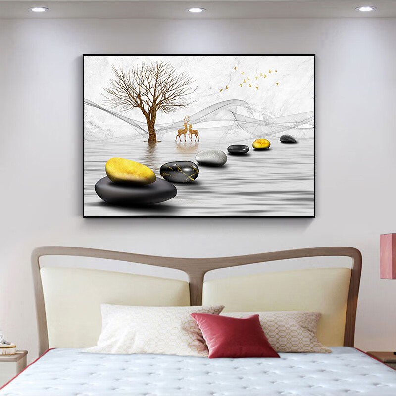 创森小米生态家居现代简约主卧室装饰画床头挂画北欧次卧房间酒店宾馆