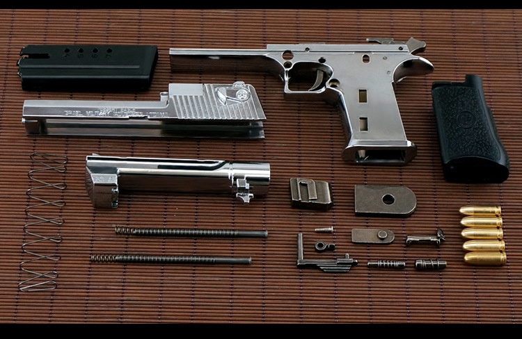 沙漠之1鹰比仿模型1205合金枪全金属可拆卸抛壳枪模沙鹰大号模型不可