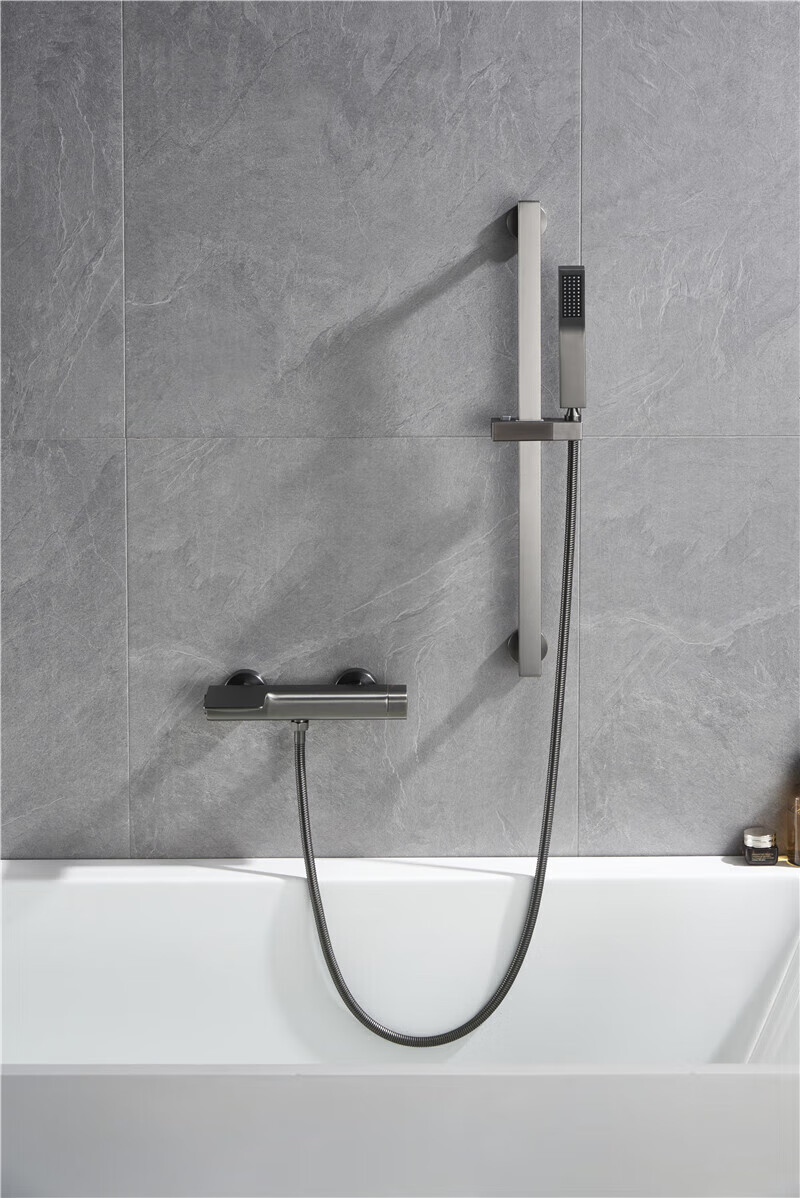 科勒(kohler)科勒(kohler)枪灰色浴室花洒套装卫生间浴缸瀑布冷热水