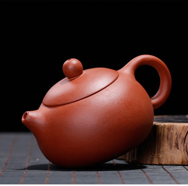 善财 宜兴原矿紫砂壶西施壶紫砂茶具倒西施壶朱泥紫泥矿 大号【图片
