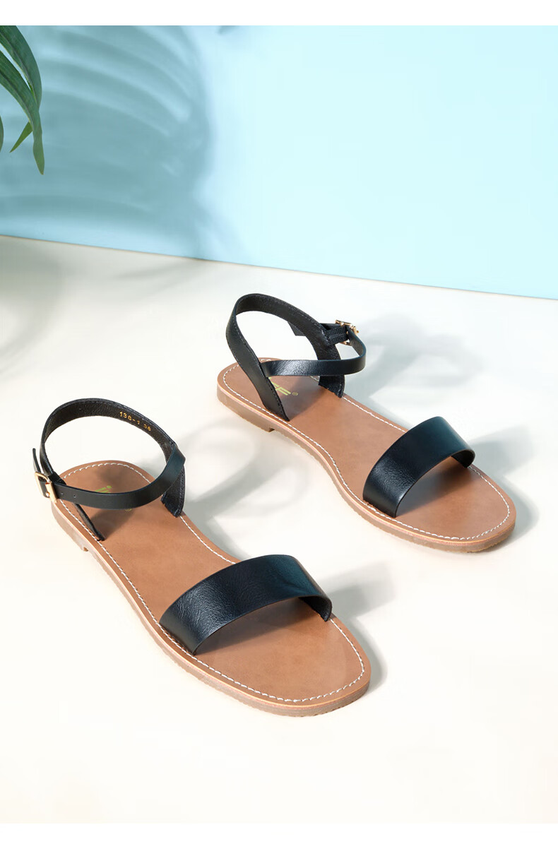 ief/爱依服凉鞋女ins潮2022新款夏季时尚百搭网红软底平底罗马鞋2228